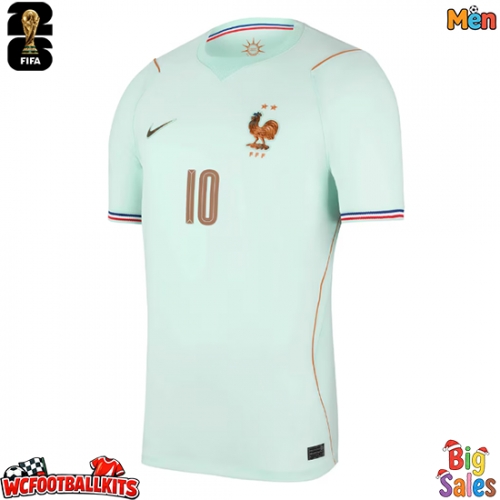 France Kylian Mbappe #10 Replica Away Stadium Shirt World Cup 2026 Short Sleeve